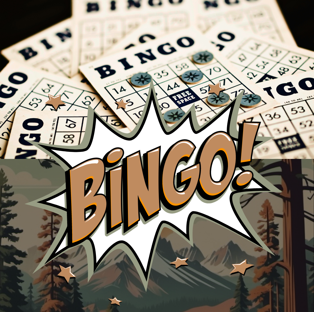 Bingo at the Camp bar with Fun prizes, cash, gift cards, and more